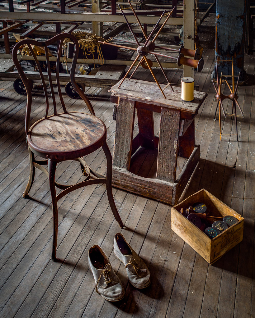 I made a trip to today to a Silk Mill once known as the Klotz Throwing Company, but also as Lonacoming Silk Mills.

I will have a few more but I'm very tired.  I photographed a party the night before, got 4 hours sleep, then drove 4 hours each way to Lonaconing!

Photographed with an Olympus  E-PL5 and 17mm f/1.8 lens.