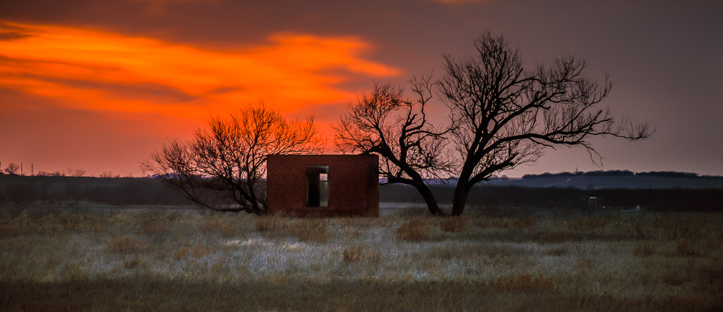 Along a lonely stretch of Texas 81 in north central Texas is what I think is a little tornado shelter of the 