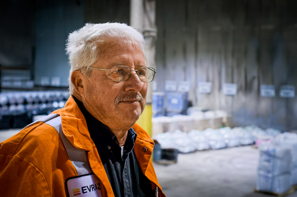 A tough, grizzled old mechanical engineer and fellow  photographer.  He was a Navy photographer and that was a long, long time ago, lol.  But he made the jump to digital and currently rocks a D800E Nikon.

He came to the mill over 30 years ago and stayed through many owners -- now he is retiring and the world of steel will be the worse for his loss.

Please like my Facebook Artists page: <a href=