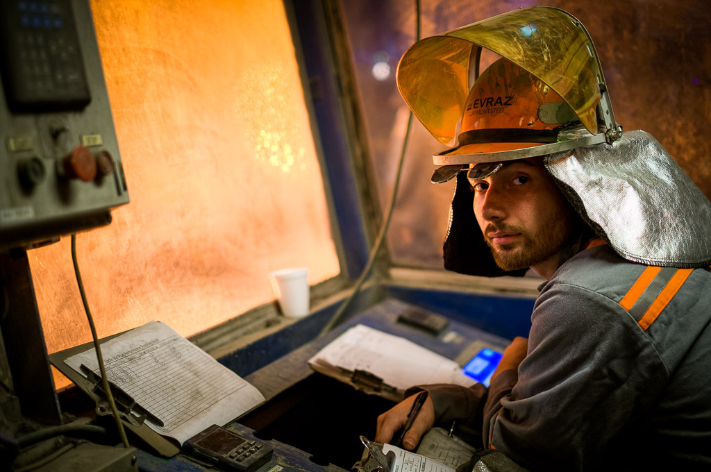 The Process Technicians do the detail work on the steel -- measuring and adjusting the chemistry of the steel to hit the target for the grade being made.

If some of these seem kind of sad it's because everyone was aware that we werre closing and sometimes the emotion shows.

Please like my Facebook Artists page: <a href=