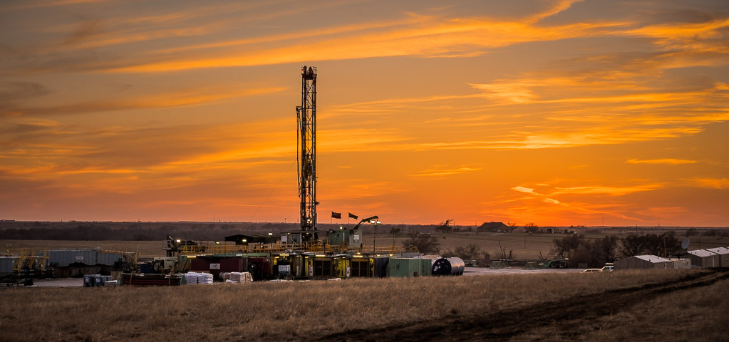 In Stoneburg, Texas a new oil well is being drilled.  24/7 the machine works, manned by a crew who live and work on the site.  