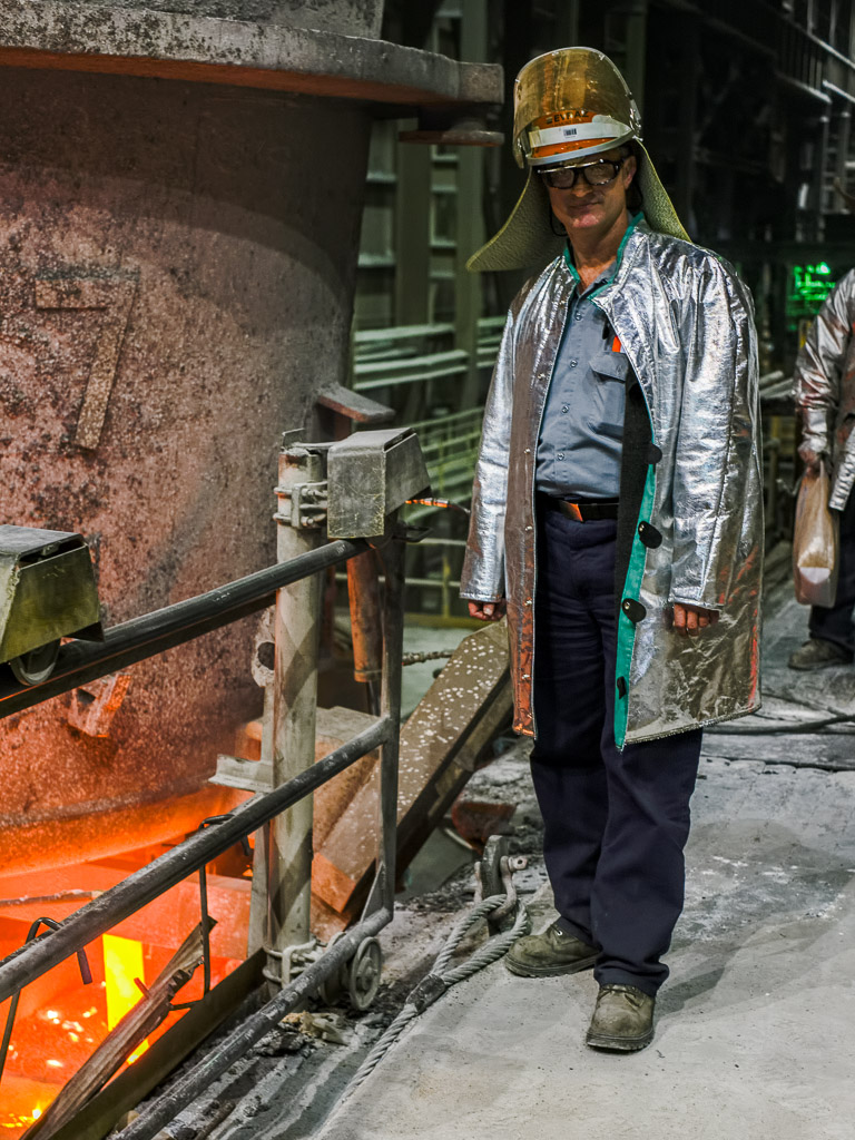 The chief melt shop metallurgist observes the casting operation for the last heat.

So, it's over.

The steel mill where I've worked for 22 years has closed the 