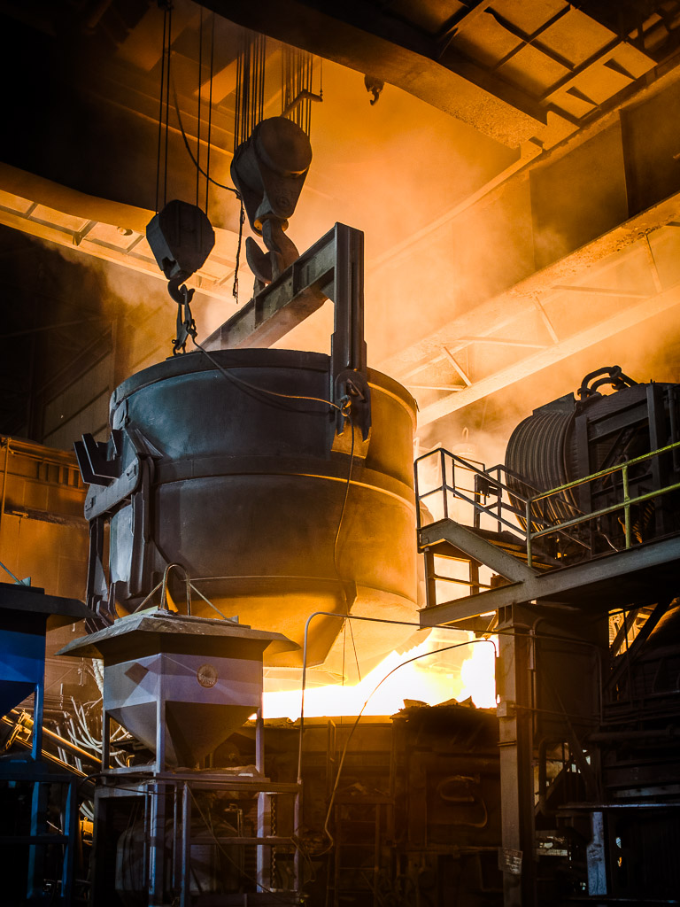 The scrap bucket moves away from the furnace after dropping the charge.

So, it's over.

The steel mill where I've worked for 22 years has closed the 