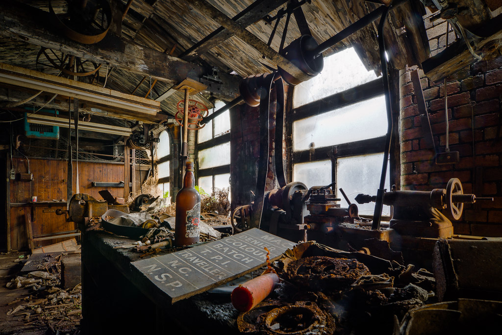 In Keighley in the northern UK is an old woolen mill.  This was the millwright's machine shop and it was last manned by an old fellow named Jack who I was privlleged to meet.